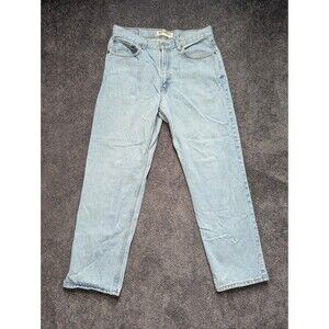 LEVI'S 550 Light Blue Wash Made In Egypt Relaxed Fit Jeans 33x30 100% Cotton Y2K